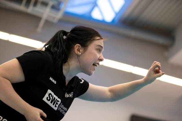 2. Bundesliga Frauen Pro: Schwarz-Weiss Erfurt vs. DSHS SnowTrex Köln; 13.04.2024 Rebekka Schneider (Co-Trainer; Schwarz-Weiss Erfurt) 2. Bundesliga Frauen Pro: Schwarz-Weiss Erfurt vs. DSHS SnowTrex Köln; Riethsporthalle Erfurt; 13.04.2024 Copyright: xBEAUTIFULxSPORTS Duehringx