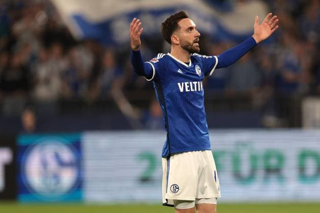 Kenan Karaman (FC Schalke 04) freut sich über sein Tor zum 1:0 beim Spiel der 2. BL (Saison 2023 24) FC Schalke 04 - 1. FC Nürnberg. Copyright: Thomas Pakusch