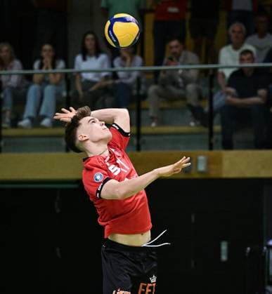 Volleyball 2. Bundesliga Saison 2023 2024 TV Rottenburg - TV Buehl 13.04.2024 Aurel Sprenger (TV Rottenburg)