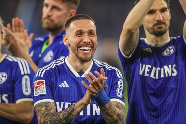 13.04.2024, Fussball, 2. Bundesliga, 29. Spieltag, Saison 2023 2024, FC Schalke 04 - 1. FC Nuernberg, Darko Churlinov (FC Schalke 04) Gelsenkirchen Veltins Arena NRW Deutschland xRHR-FOTO TRx