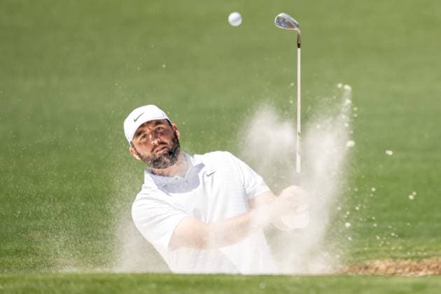 Sport Bilder des Tages 240413 Scottie Scheffler of the United States during the third round of the 2024 Masters Golf Tournament on April 13, 2024 in Augusta. Photo: Petter Arvidson BILDBYRAN kod PA PA0794 bbeng golf masters the masters Augusta us masters Copyright: PETTERxARVIDSON BB240413PA112