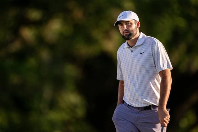 240413 Scottie Scheffler of the United States during the third round of the 2024 Masters Golf Tournament on April 13, 2024 in Augusta. Photo: Petter Arvidson BILDBYRAN kod PA PA0794 bbeng golf masters the masters Augusta us masters Copyright: PETTERxARVIDSON BB240413PA130