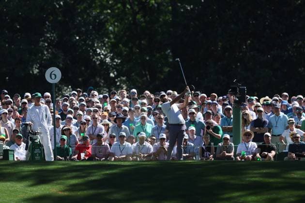 April 13, 2024, Augusta, GA, USA: Scottie Scheffler tees off on 6th hole during third round at the Masters Tournament at Augusta National Golf Club on Saturday, April 13, 2024, in Augusta, Georgia. Augusta USA - ZUMAm67_ 0445085187st Copyright: xJasonxGetzx xJason.Getz@Ajc.Comx