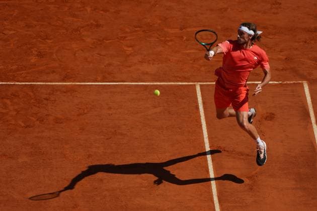 Stefanos Tsitsipas (Grece) TENNIS : Monaco Rolex Masters - Finale - Monaco - 14 04 2024 NorbertScanella Panoramic 