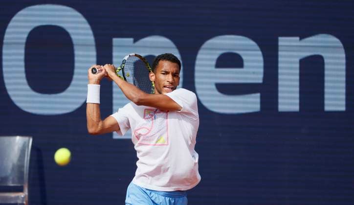 14.04.2024, ATP, Tennis Herren Tour 250, BMW Open 2024, Iphitos Muenchen, Tennis, im Bild: Felix Auger Aliassime (CAN)