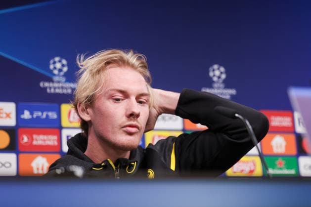 15.04.2024, Fussball, Saison 2023 2024, UEFA Champions League, UCL, Pressekonferenz, Borussia Dortmund - Atletico Madrid, Pressekonferenz mit Julian Brandt (Borussia Dortmund), Dortmund Signal Iduna Park NRW Deutschland xRHR-FOTO DEx Copyright: DennisxEwert RHR-FOTOx RHR-FOTO DE
