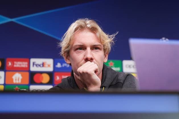 15.04.2024, Fussball, Saison 2023 2024, UEFA Champions League, UCL, Pressekonferenz, Borussia Dortmund - Atletico Madrid, Pressekonferenz mit Julian Brandt (Borussia Dortmund), Dortmund Signal Iduna Park NRW Deutschland xRHR-FOTO DEx Copyright: DennisxEwert RHR-FOTOx RHR-FOTO DE