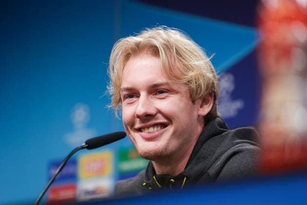 15.04.2024, Fussball, Saison 2023 2024, UEFA Champions League, UCL, Pressekonferenz, Borussia Dortmund - Atletico Madrid, Pressekonferenz mit Julian Brandt (Borussia Dortmund), Dortmund Signal Iduna Park NRW Deutschland xRHR-FOTO DEx Copyright: DennisxEwert RHR-FOTOx RHR-FOTO DE