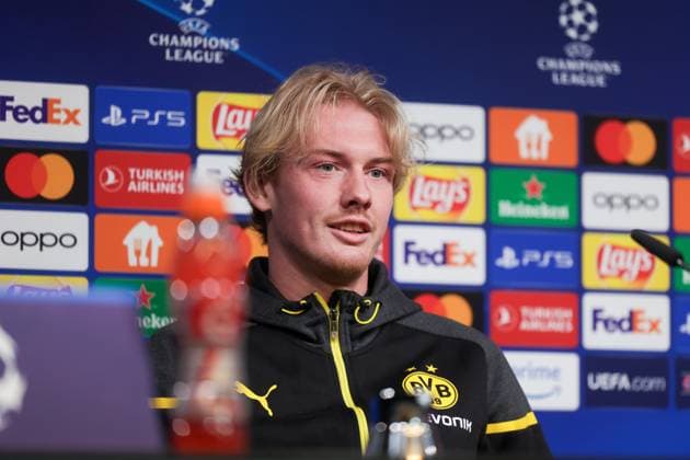 15.04.2024, Fussball, Saison 2023 2024, UEFA Champions League, UCL, Pressekonferenz, Borussia Dortmund - Atletico Madrid, Pressekonferenz mit Julian Brandt (Borussia Dortmund), Dortmund Signal Iduna Park NRW Deutschland xRHR-FOTO DEx Copyright: DennisxEwert RHR-FOTOx RHR-FOTO DE