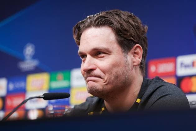 15.04.2024, Fussball, Saison 2023 2024, UEFA Champions League, UCL, Pressekonferenz, Borussia Dortmund - Atletico Madrid, Pressekonferenz mit Trainer Edin Terzic (Borussia Dortmund), Dortmund Signal Iduna Park NRW Deutschland xRHR-FOTO DEx Copyright: DennisxEwert RHR-FOTOx RHR-FOTO DE