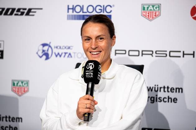 Maria Tatjana (GER) WTA, Tennis Damen Ranking 66 im Interview GER Porsche Tennis Grand Prix GP Stuttgart 2024, Porsche-Arena, 15.04.2024 GER Porsche Tennis Grand Prix GP Stuttgart 2024 Porsche-Arena, 15.04.2024 Stuttgart Copyright: xEibner-Pressefoto RogerxBuerkex EP