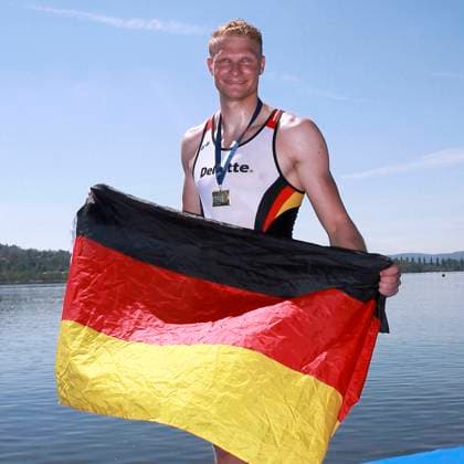 ZEIDLER Oliver Welt Cup Sieger in Varese Maenner Einer M1x Team GER Rudern World Cup Varese 2024 am 14.04.2024 in Varese *** ZEIDLER Oliver World Cup winner in Varese Mens Single M1x Team GER Rowing World Cup Varese 2024 on 14 04 2024 in Varese Copyright: xLacixPerenyix