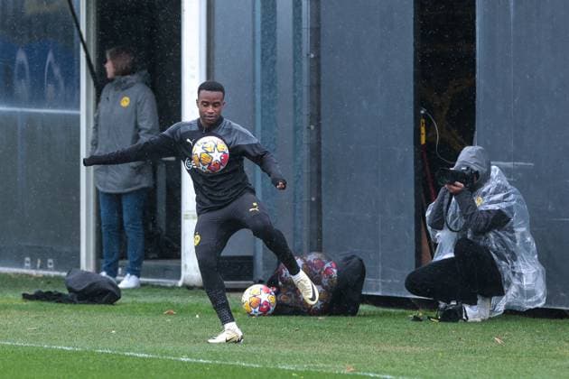 15.04.2024, Fussball, Saison 2023 2024, UEFA Champions League, UCL, Abschlusstraining, Borussia Dortmund - Atletico Madrid, Youssoufa Moukoko (Borussia Dortmund), Dortmund Signal Iduna Park NRW Deutschland xRHR-FOTO DEx Copyright: DennisxEwert RHR-FOTOx RHR-FOTO DE