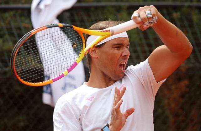 Barcelona Open Banc Sabadell 2024 - Day One Rafael Nadal is training during the Barcelona Open Banc Sabadell, 71st Conde de Godo Trophy, at the Real Club de Tennis Barcelona 1899, in Barcelona, Spain, on April 15, 2024. Barcelona Barcelona Spain  Copyright: xUrbanandsportx originalFilename:urbanandsport-rafanada240415_npDbN.jpg