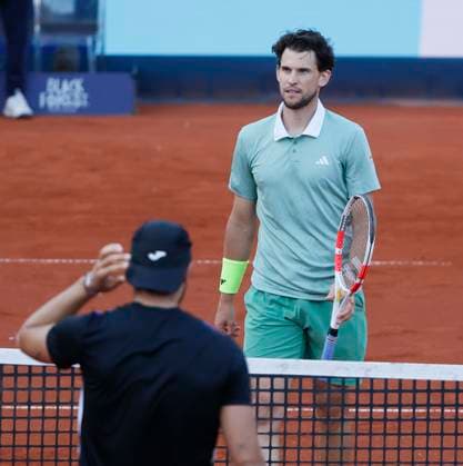 15.04.2024, BMW Open 2024, MTTC Iphitos Muenchen, Tennis, Muenchen, im Bild: Alejandro Moro Canas (SPA) Sieger vs Dominic Thiem (AUT)
