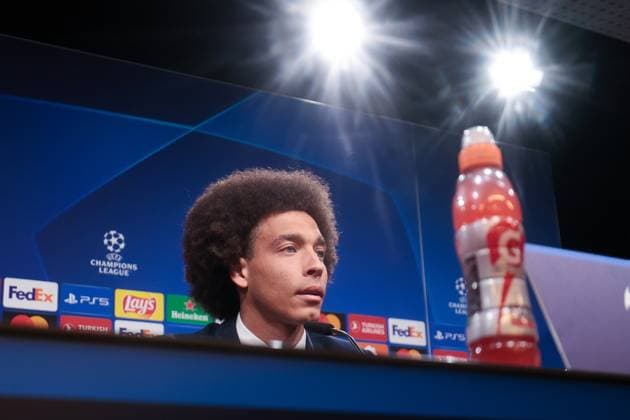 15.04.2024, Fussball, Saison 2023 2024, UEFA Champions League, UCL, Pressekonferenz, Borussia Dortmund - Atletico Madrid, Pressekonferenz mit Axel Witsel (Atletico Madrid), Dortmund Signal Iduna Park NRW Deutschland xRHR-FOTO DEx Copyright: DennisxEwert RHR-FOTOx RHR-FOTO DE
