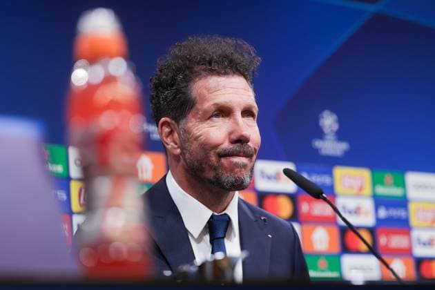 15.04.2024, Fussball, Saison 2023 2024, UEFA Champions League, UCL, Pressekonferenz, Borussia Dortmund - Atletico Madrid, Pressekonferenz mit Trainer Diego Simeone (Atletico Madrid), Dortmund Signal Iduna Park NRW Deutschland xRHR-FOTO DEx Copyright: DennisxEwert RHR-FOTOx RHR-FOTO DE