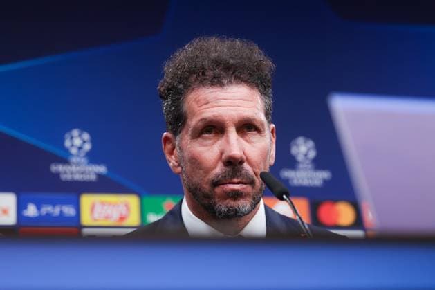 15.04.2024, Fussball, Saison 2023 2024, UEFA Champions League, UCL, Pressekonferenz, Borussia Dortmund - Atletico Madrid, Pressekonferenz mit Trainer Diego Simeone (Atletico Madrid), Dortmund Signal Iduna Park NRW Deutschland xRHR-FOTO DEx Copyright: DennisxEwert RHR-FOTOx RHR-FOTO DE