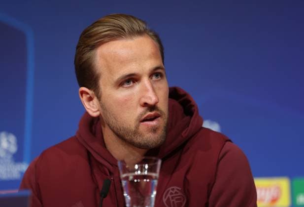 München, Deutschland 16. April 2024: Fussball, Herren, UEFA Champions League, Saison 2023 2024, FC Bayern München, Pressekonferenz Hier im Bild Harry Kane (FC Bayern München) auf der Pressekonferenz