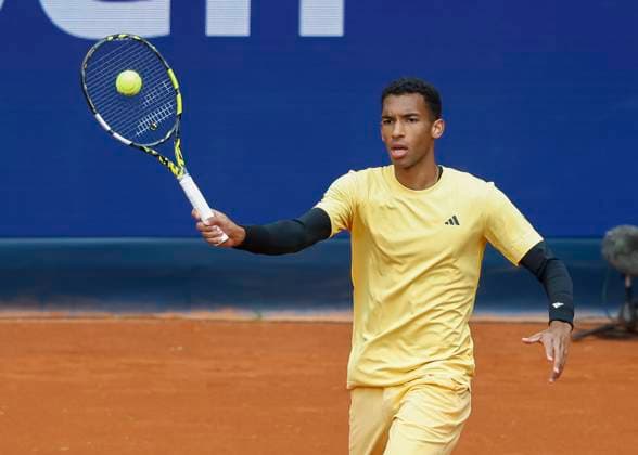 Felix Auger-Aliassime (CAN) Tennis - BMW Open 2024 - ATP, Tennis Herren - MTTC Iphitos - Munich - - Germany - 16 April 2024. Copyright: xJuergenxHasenkopfx
