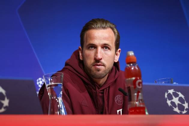 Harry Kane (FC Bayern Muenchen, 09) bei der Pressekonferenz, Internationale Pressekonferenz, FC Bayern Muenchen, Fussball, UEFA Champions League, Viertelfinale Rueckspiel, Saison 23 24, 16.04.2024, Internationale Pressekonferenz, FC Bayern Muenchen, Fussball, UEFA Champions League, Viertelfinale Rueckspiel, Saison 23 24, 16.04.2024 Muenchen Copyright: xEibner-Pressefoto JennixMaulx EP_JML