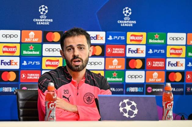 Manchester City Champions League press conference, PK, Pressekonferenz Bernardo Silva of Manchester City during the Manchester City Champions League press Conference at Joie Stadium, Manchester, United Kingdom, 16th April 2024 (Photo by Cody Froggatt News Images) Copyright: xCodyxFroggatt NewsxImagesx