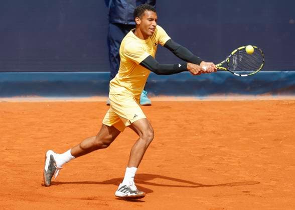 Felix Auger-Aliassime (CAN) Tennis - BMW Open 2024 - ATP, Tennis Herren - MTTC Iphitos - Munich - - Germany - 16 April 2024. Copyright: xJuergenxHasenkopfx