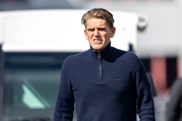 Christoph Freund, Sportdirektor FC Bayern Muenchen, Abschlusstraining vor dem UEFA Champions League-Spiel gegen den FC Arsenal, Saison 2023 2024 an der Saebener Strasse. 16.04.2024 DFB regulations prohibit any use of photographs as image sequences and or quasi-video Muenchen Bayern Deutschland