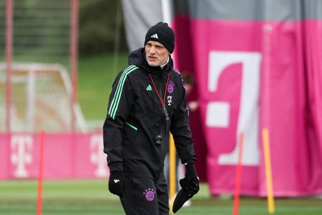 Thomas Tuchel (FC Bayern Muenchen, Cheftrainer), Abschlusstraining, FC Bayern Muenchen, Fussball, UEFA Champions League, Viertelfinale Rueckspiel, Saison 23 24, 16.04.2024, Abschlusstraining, FC Bayern Muenchen, Fussball, UEFA Champions League, Viertelfinale Rueckspiel, Saison 23 24, 16.04.2024 Muenchen Copyright: xEibner-Pressefoto JennixMaulx EP_JML