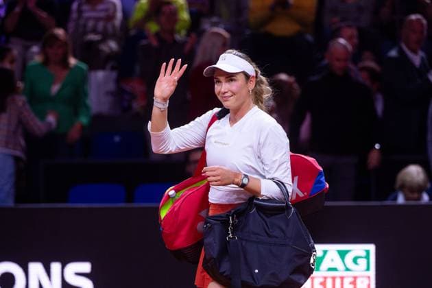 Donna Vekic (Kroatien) im Bild enttaeuscht ueber die Niederlage, Marketa Vondrousova (Tschechien) vs Donna Vekic (Kroatien), GER, Porsche Tennis Grand Prix Stuttgart, WTA, Tennis Damen 500, 16.04.2024 GER, Porsche Tennis Grand Prix, WTA 500, 16.04.2024 Stuttgart Copyright: xEibner-Pressefoto Memmlerx EP_MMR