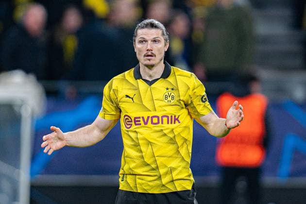 Marcel Sabitzer (Borussia Dortmund, 20) Borussia Dortmund vs. Atletico Madrid, Fussball, UEFA Champions League, Viertelfinale Quarterfinal, 16.04.2024 DFL REGULATIONS PROHIBIT ANY OUSE OF PHOTOGRAPHS AS IMAGE SEQUENCES AND OR QUASI-VIDEO Borussia Dortmund vs. Atletico Madrid, Fussball, UEFA Champions League, Viertelfinale Quarterfinal, 16.04.2024 Dortmund Copyright: xEibner-Pressefoto BahhoxKarax EP_BVB