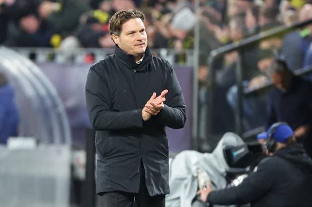 Champions League - Borussia Dortmund - Atletico Madrid am 16.04.2024 im Signal Iduna Park in Dortmund Trainer Edin Terzic (Dortmund) ist zufrieden
