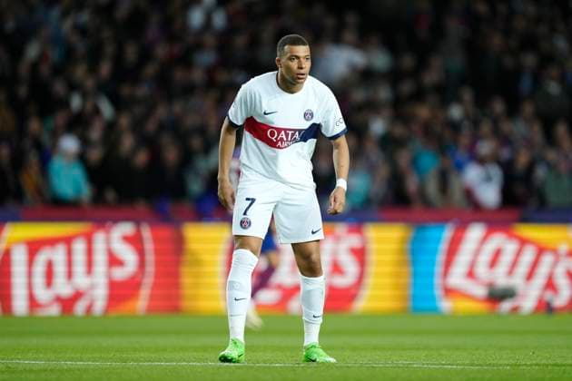 FC Barcelona, Barca v Paris Saint-Germain: Quarter-final Second Leg - UEFA Champions League 2023 24 Kylian Mbappe centre-forward of PSG and France during the UEFA Champions League quarter-final second leg match between FC Barcelona and Paris Saint-Germain at Estadi Olimpic Lluis Companys on April 16, 2024 in Barcelona, Spain. Barcelona Spain  Copyright: xJosexBretonx originalFilename:breton-fcbarcel240416_npIn8.jpg