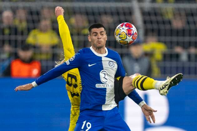 Fußball: Champions League. Rückspiel Viertelfinale, Borussia Dortmund - Atletico Madrid am 16.04.2024 im Signal-Iduna-Park: WICHTIGER HINWEIS: Gemäß den Vorgaben der UEFA ist es untersagt, in dem Stadion und oder vom Spiel angefertigte Fotoaufnahmen in Form von Sequenzbildern und oder videoähnlichen Fotostrecken zu verwerten bzw. verwerten zu lassen. Copyright: xKirchner DavidxInderliedx
