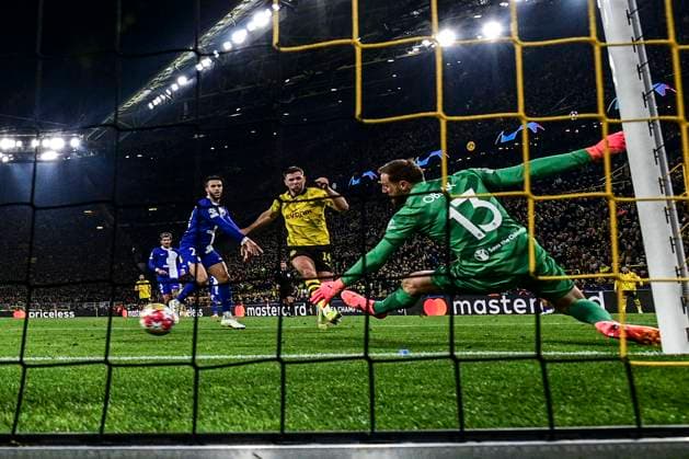 Tor zum 2:0 durch Ian Maadsen 22 (Borussia Dortmund), Borussia Dortmund vs. Atletico Madrid, Fussball, Champions League, Achtelfinale, 16.04.2024 Dortmund Nordrhein-Westfalen Deutschland