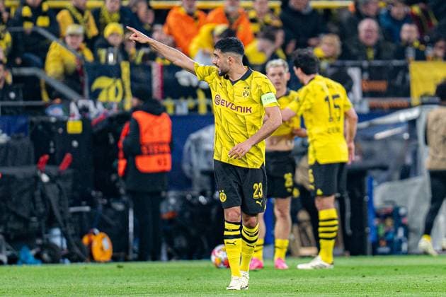 Emre Can (Borussia Dortmund, 23) Borussia Dortmund vs. Atletico Madrid, Fussball, UEFA Champions League, Viertelfinale Quarterfinal, 16.04.2024 DFL REGULATIONS PROHIBIT ANY OUSE OF PHOTOGRAPHS AS IMAGE SEQUENCES AND OR QUASI-VIDEO Borussia Dortmund vs. Atletico Madrid, Fussball, UEFA Champions League, Viertelfinale Quarterfinal, 16.04.2024 Dortmund Copyright: xEibner-Pressefoto BahhoxKarax EP_BVB