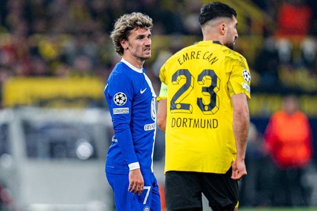 Antoine Griezmann (Atletico Madrid, 7) Emre Can (Borussia Dortmund, 23) Borussia Dortmund vs. Atletico Madrid, Fussball, UEFA Champions League, Viertelfinale Quarterfinal, 16.04.2024 DFL REGULATIONS PROHIBIT ANY OUSE OF PHOTOGRAPHS AS IMAGE SEQUENCES AND OR QUASI-VIDEO Borussia Dortmund vs. Atletico Madrid, Fussball, UEFA Champions League, Viertelfinale Quarterfinal, 16.04.2024 Dortmund Copyright: xEibner-Pressefoto BahhoxKarax EP_BVB