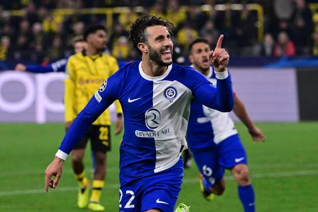 Torjubel zum 2:1 durch Mario Hermoso 22 (Atletico Madrid), Borussia Dortmund vs. Atletico Madrid, Fussball, Champions League, Achtelfinale, 16.04.2024 Dortmund Nordrhein-Westfalen Deutschland