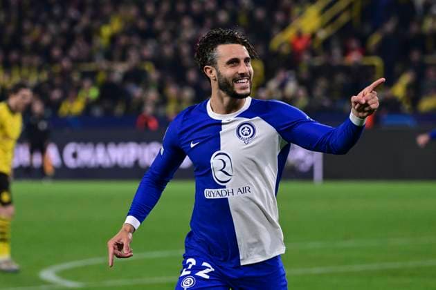 Torjubel zum 2:1 durch Mario Hermoso 22 (Atletico Madrid), Borussia Dortmund vs. Atletico Madrid, Fussball, Champions League, Achtelfinale, 16.04.2024 Dortmund Nordrhein-Westfalen Deutschland