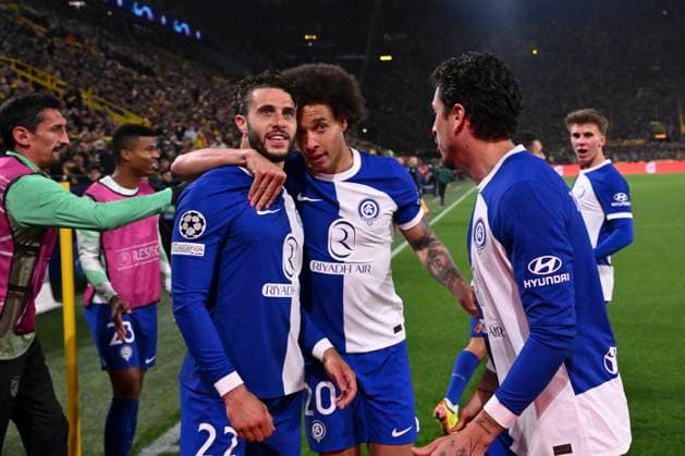 Torjubel zum 2:1 durch Mario Hermoso 22 (Atletico Madrid), Borussia Dortmund vs. Atletico Madrid, Fussball, Champions League, Achtelfinale, 16.04.2024 Dortmund Nordrhein-Westfalen Deutschland