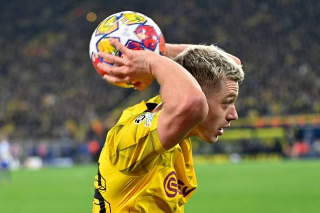 16.04.2024, xjrdrx, Fussball UEFA Champions League, Borussia Dortmund - Atletico Madrid emspor, v.l. Julian Ryerson (Borussia Dortmund) (DFL DFB REGULATIONS PROHIBIT ANY USE OF PHOTOGRAPHS as IMAGE SEQUENCES and or QUASI-VIDEO) Dortmund