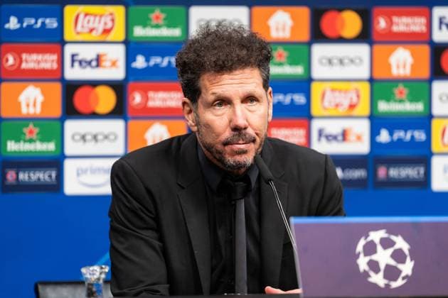 GER, UEFA Champions League, Borussia Dortmund vs AtlÃ tico Madrid Atletico Madrid 16.04.2024, Signal Iduna Park, Dortmund, GER, UEFA Champions League, Borussia Dortmund vs AtlÃ tico Madrid Atletico Madrid Im Bild: Diego Simeone Chef-Trainer Head-Coach, AtlÃ tico Madrid Atletico Madrid Pressekonferenz nach dem Spiel