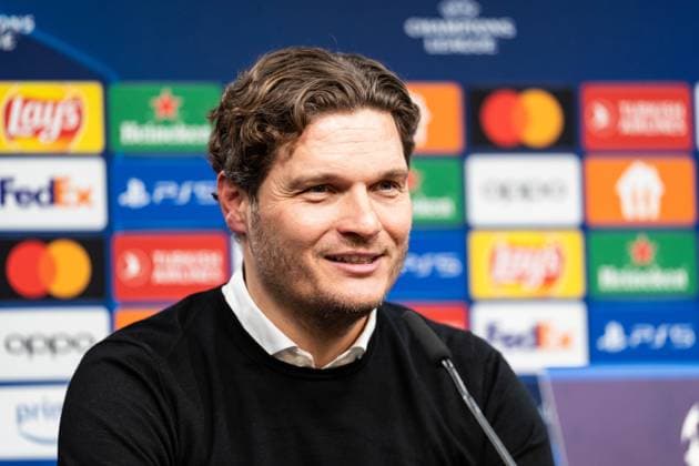 GER, UEFA Champions League, Borussia Dortmund vs AtlÃ tico Madrid Atletico Madrid 16.04.2024, Signal Iduna Park, Dortmund, GER, UEFA Champions League, Borussia Dortmund vs AtlÃ tico Madrid Atletico Madrid Im Bild: Edin TerziÄ‡ Terzic (Chef-Trainer Head Coach, BV Borussia Dortmund) Pressekonferenz nach dem Spiel