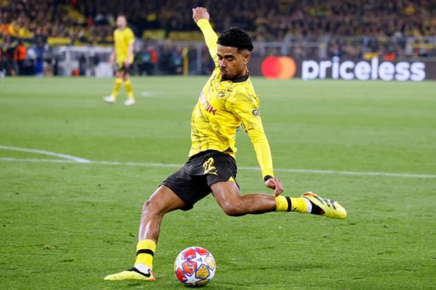 MAATSEN Ian Team Borussia Dortmund erzielt das Tor zum 2 : 0 UEFA Championsleague Saison 2023-2024 Spiel Viertelfinale Rueckspiel BVB - Atletico Madrid 4 : 2 am 16.04.2024 in Dortmund DFL REGULATIONS PROHIBIT ANY USE OF PHOTOGRAPHS as IMAGE SEQUENCES and or QUASI-VIDEO Copyright: xLacixPerenyix