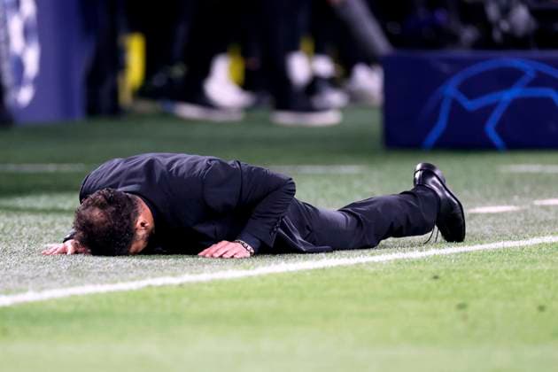SIMEONE Diego Trainer Team Atletico Madrid UEFA Championsleague Saison 2023-2024 Spiel Viertelfinale Rueckspiel BVB - Atletico Madrid 4 : 2 am 16.04.2024 in Dortmund DFL REGULATIONS PROHIBIT ANY USE OF PHOTOGRAPHS as IMAGE SEQUENCES and or QUASI-VIDEO Copyright: xLacixPerenyix