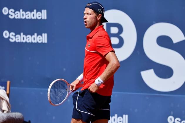 Hugo Grenier (FRA), APRIL16, 2024 - Tennis : Hugo Grenier during singles 1st round match against Roberto Carballes Baena on the Barcelona Open Banc Sabadell tennis tournament at the Real Club de Tenis de Barcelona in Barcelona, Spain. Noxthirdxpartyxsales  (250408828)