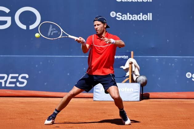 Hugo Grenier (FRA), APRIL16, 2024 - Tennis : Hugo Grenier during singles 1st round match against Roberto Carballes Baena on the Barcelona Open Banc Sabadell tennis tournament at the Real Club de Tenis de Barcelona in Barcelona, Spain. Noxthirdxpartyxsales  (250409288)