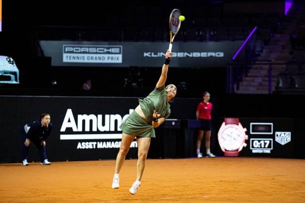 Ons Jabeur (TUN) Ekaterina Alexandrova (RUS) vs Ons Jabeur (TUN) GER Porsche Tennis Grand Prix GP Stuttgart 2024, Porsche-Arena, 17.04.2024 GER Porsche Tennis Grand Prix GP Stuttgart 2024 Porsche-Arena, 17.04.2024 Stuttgart Copyright: xEibner-Pressefoto RogerxBuerkex EP