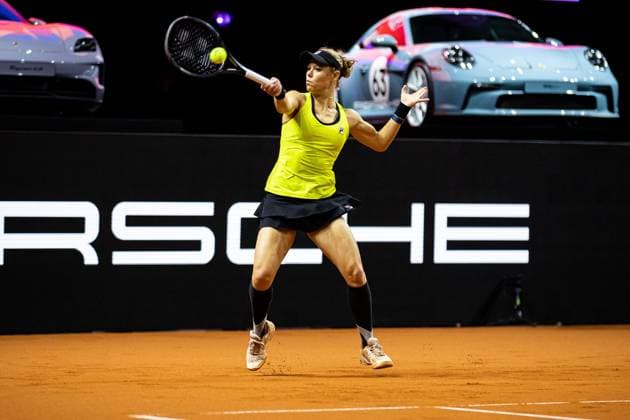 Laura Siegemund (GER) Marta Kostyuk (UKR) vs Laura Siegemund (GER) GER Porsche Tennis Grand Prix GP Stuttgart 2024, Porsche-Arena, 17.04.2024 GER Porsche Tennis Grand Prix GP Stuttgart 2024 Porsche-Arena, 17.04.2024 Stuttgart Copyright: xEibner-Pressefoto RogerxBuerkex EP