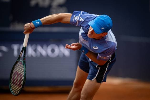 International Tennis match - ATP, Tennis Herren 500 BARCELONA OPEN BANC SABADELL 2024 - ALEX DE MINAUR (AUS) vs RAFAEL NADAL (ESP) Alex De Minaur (Australia) during a second round ATP 500 Barcelona Open Banc Sabadell 2024 match at Real Club de Tenis de Barcelona, in Barcelona, Spain on April 17, 2024. (Photo Felipe Mondino) Barcelona Spain  Copyright: xIPAxSport ABACAx